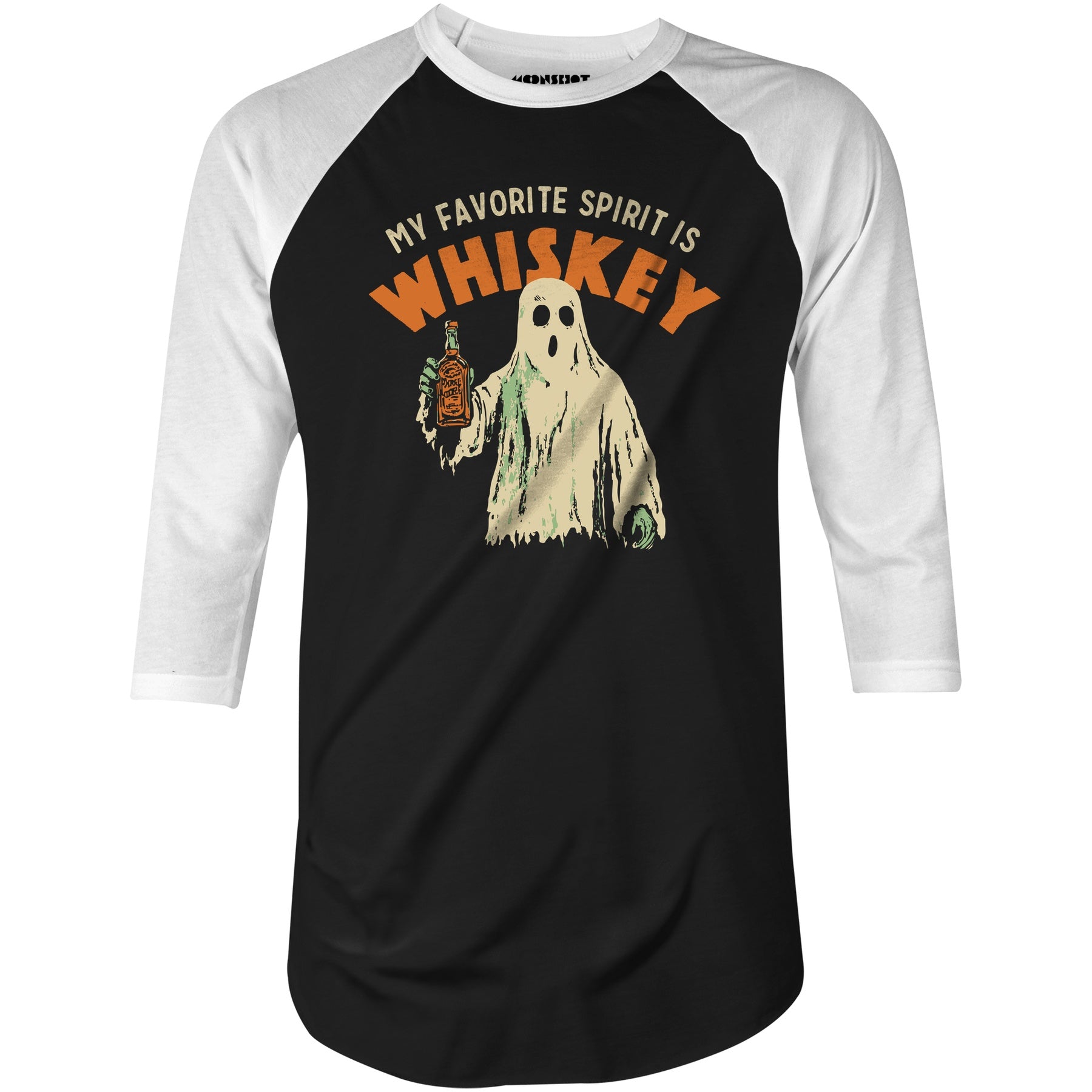 My Favorite Spirit is Whiskey - 3/4 Sleeve Raglan T-Shirt