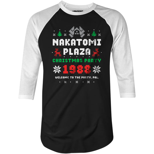 Nakatomi Plaza Christmas Party 1988 - 3/4 Sleeve Raglan T-Shirt