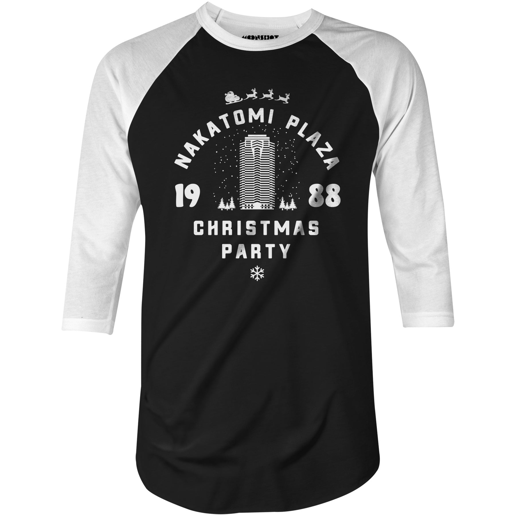 Nakatomi Plaza Christmas Party - 3/4 Sleeve Raglan T-Shirt