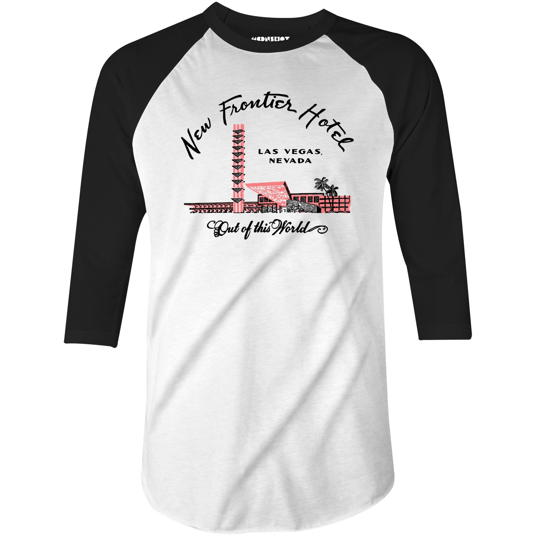 New Frontier Hotel - Vintage Las Vegas - 3/4 Sleeve Raglan T-Shirt