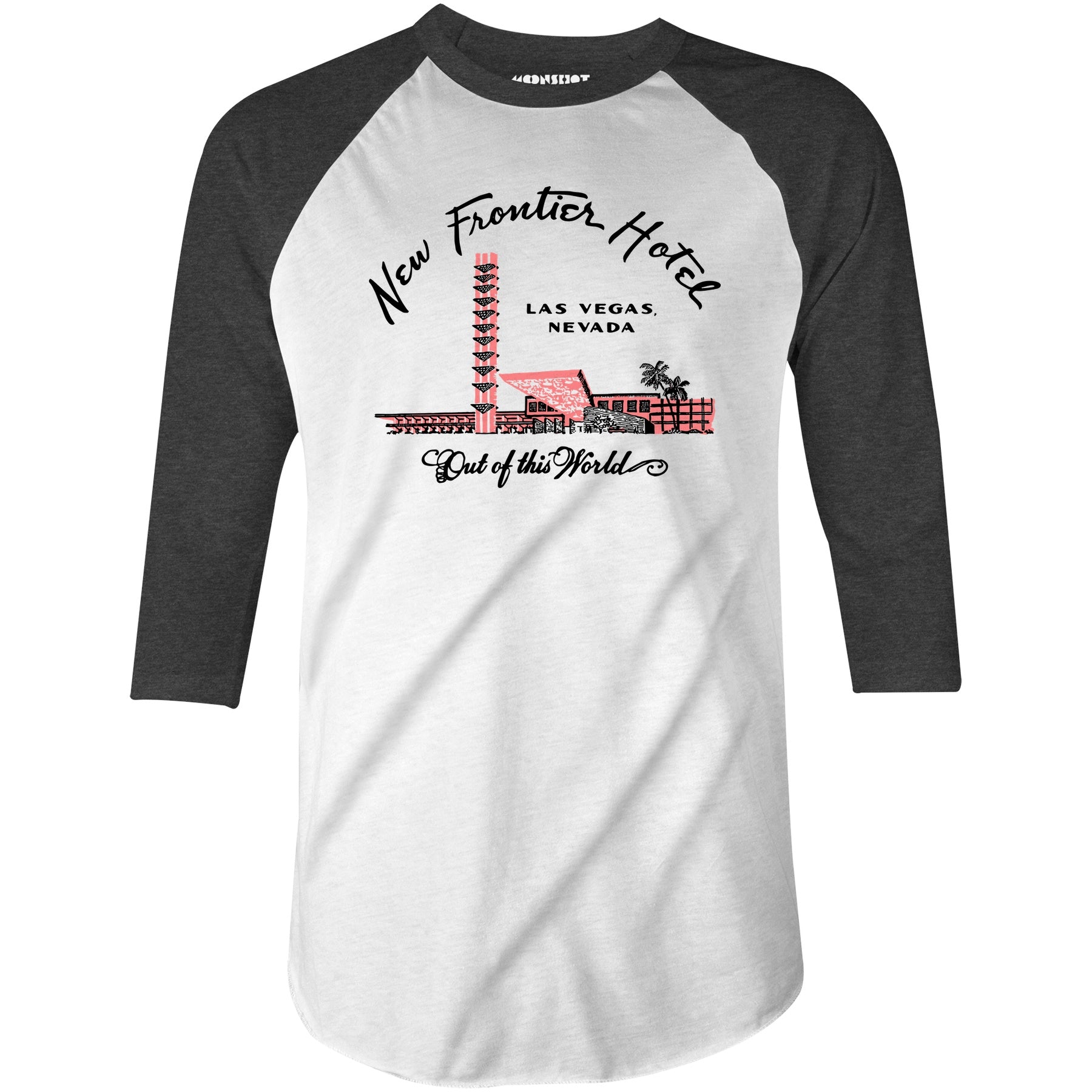 New Frontier Hotel - Vintage Las Vegas - 3/4 Sleeve Raglan T-Shirt