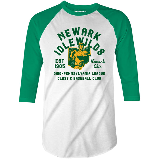 Newark Idlewilds - Ohio - Vintage Defunct Baseball Teams - 3/4 Sleeve Raglan T-Shirt