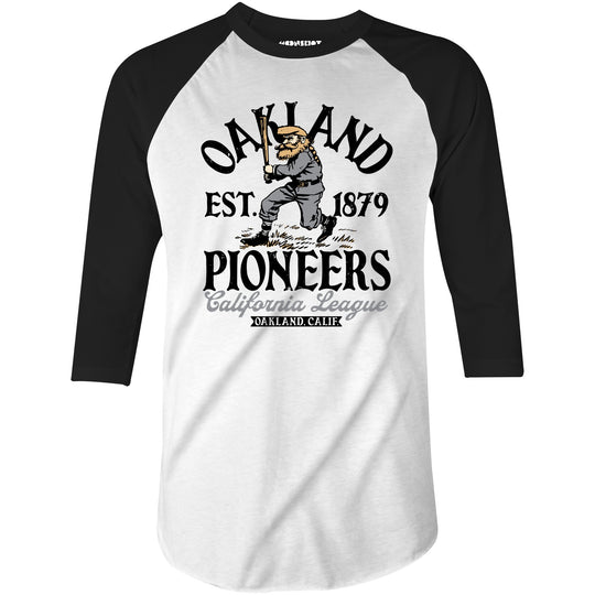 Oakland Pioneers - California - Vintage Defunct Baseball Teams - 3/4 Sleeve Raglan T-Shirt