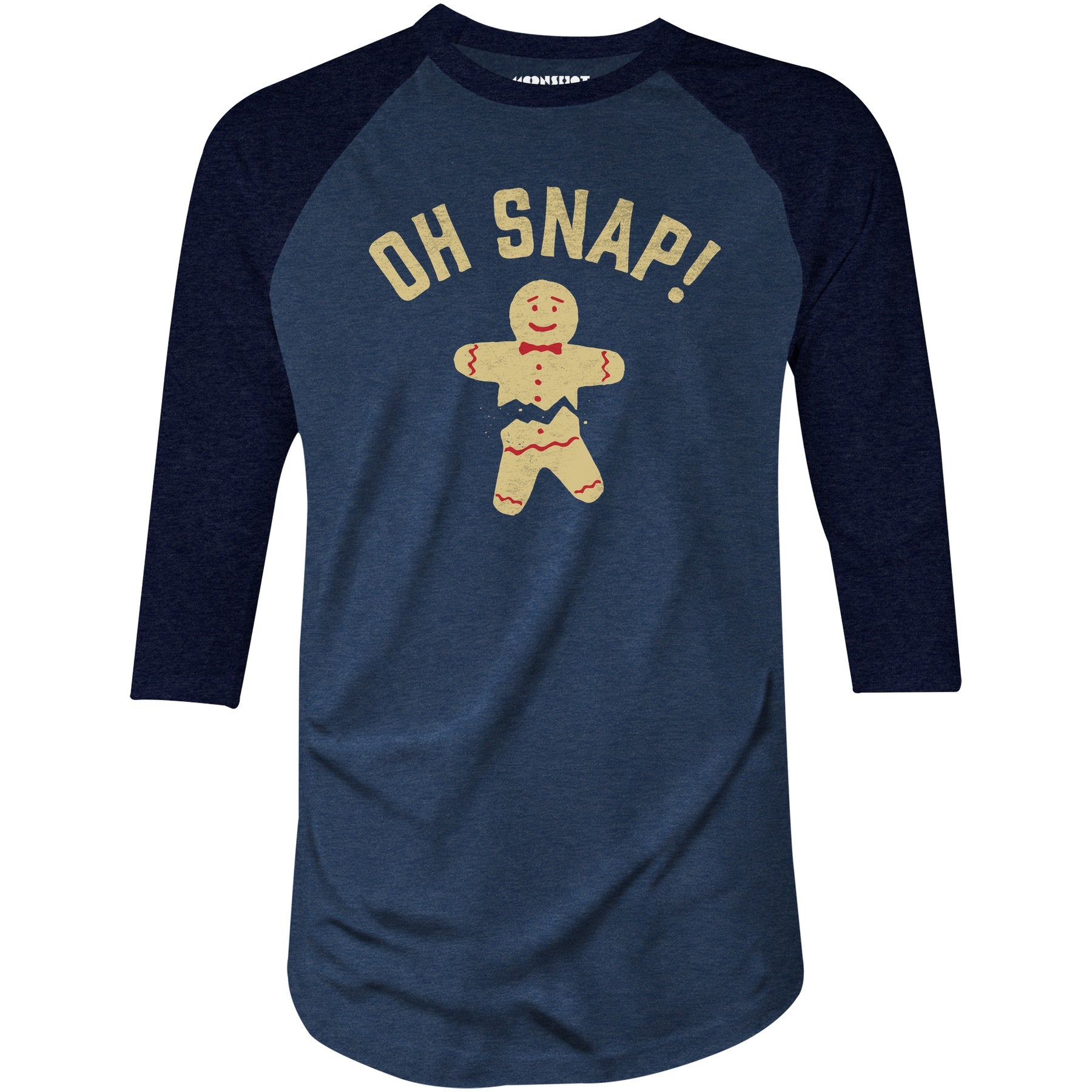 Oh Snap! Christmas Cookie - 3/4 Sleeve Raglan T-Shirt
