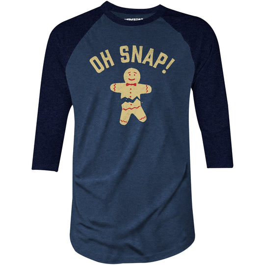 Oh Snap! Christmas Cookie - 3/4 Sleeve Raglan T-Shirt