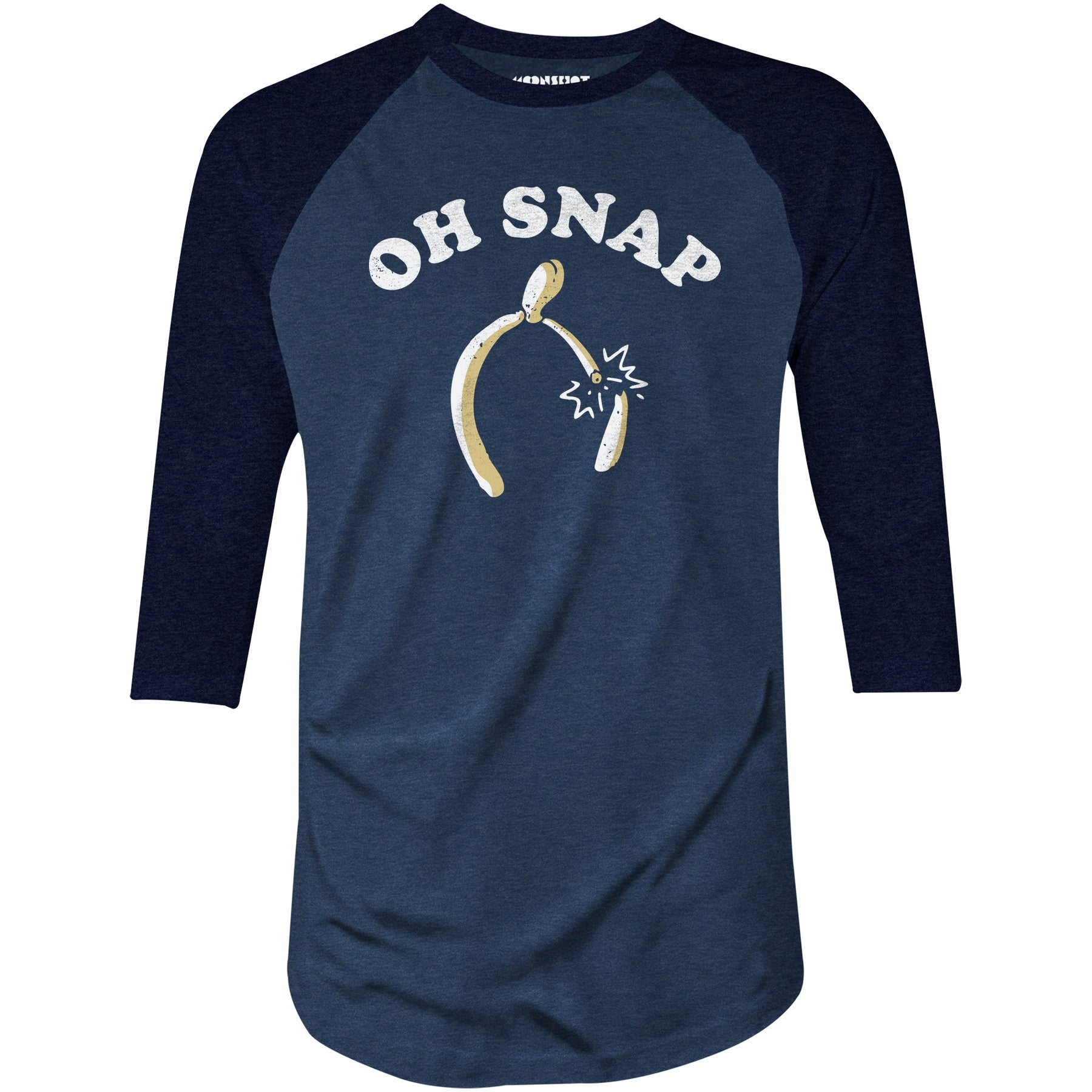 Oh Snap Wishbone - 3/4 Sleeve Raglan T-Shirt