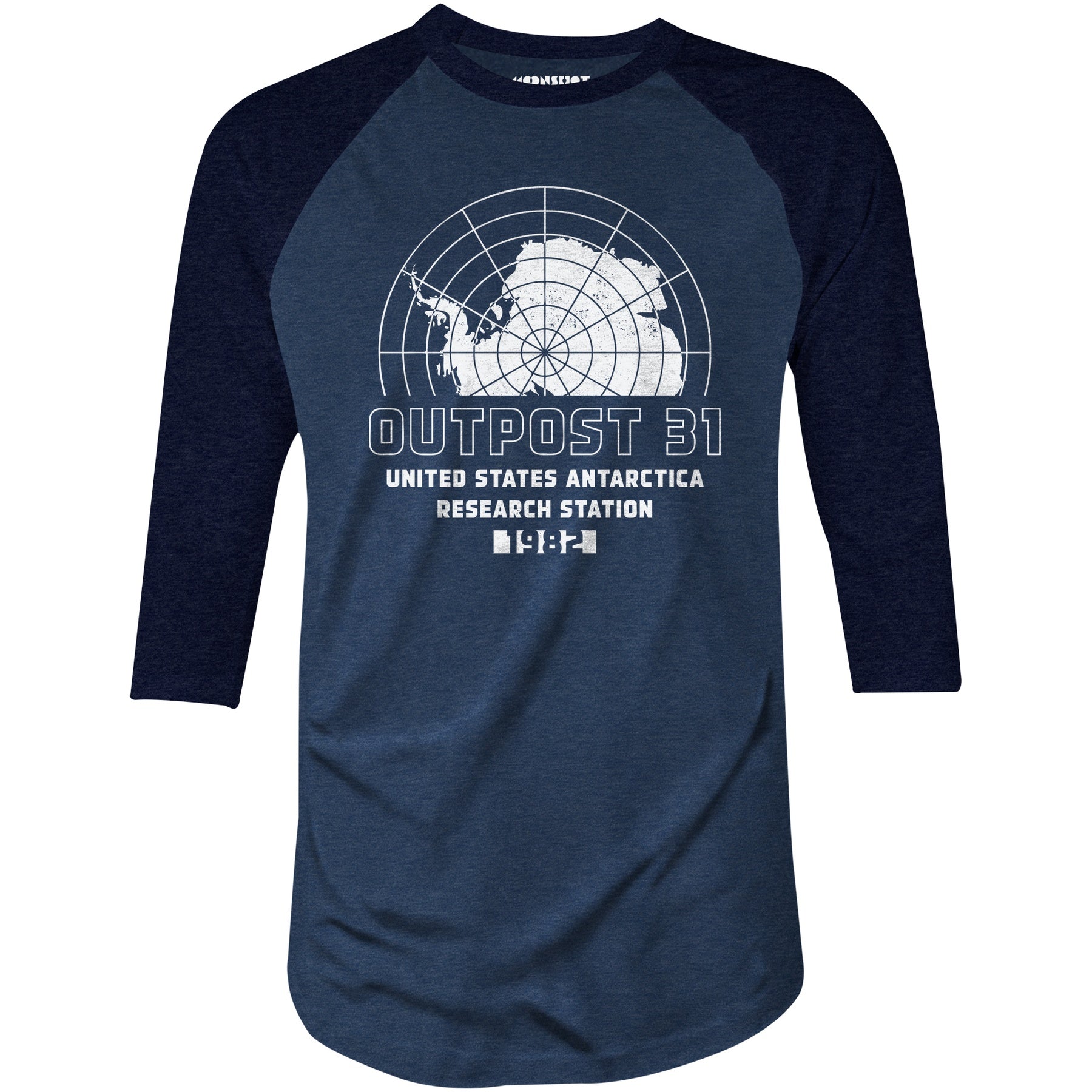 Outpost 31 Antarctica Research Station - 3/4 Sleeve Raglan T-Shirt
