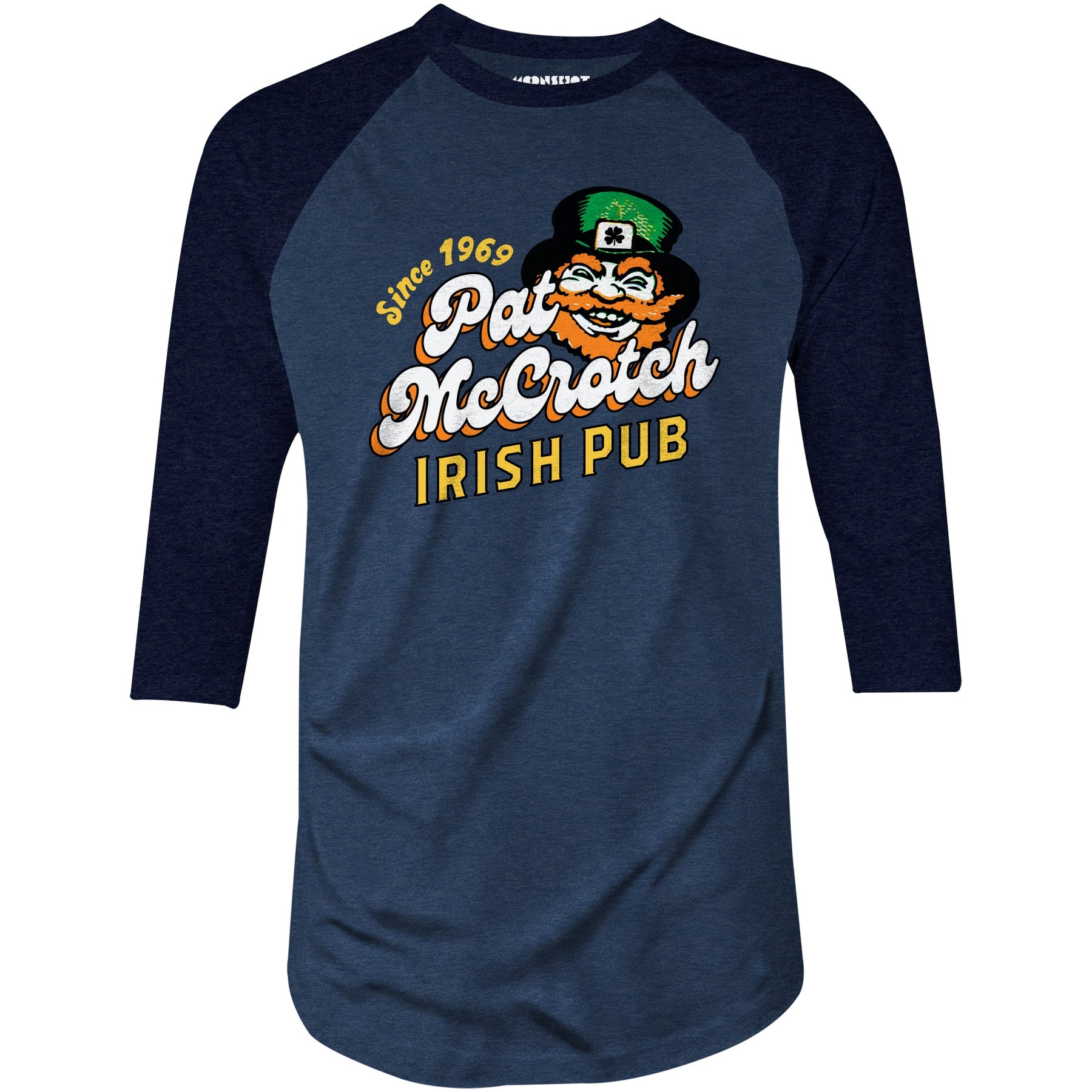 Pat McCrotch Irish Pub - 3/4 Sleeve Raglan T-Shirt
