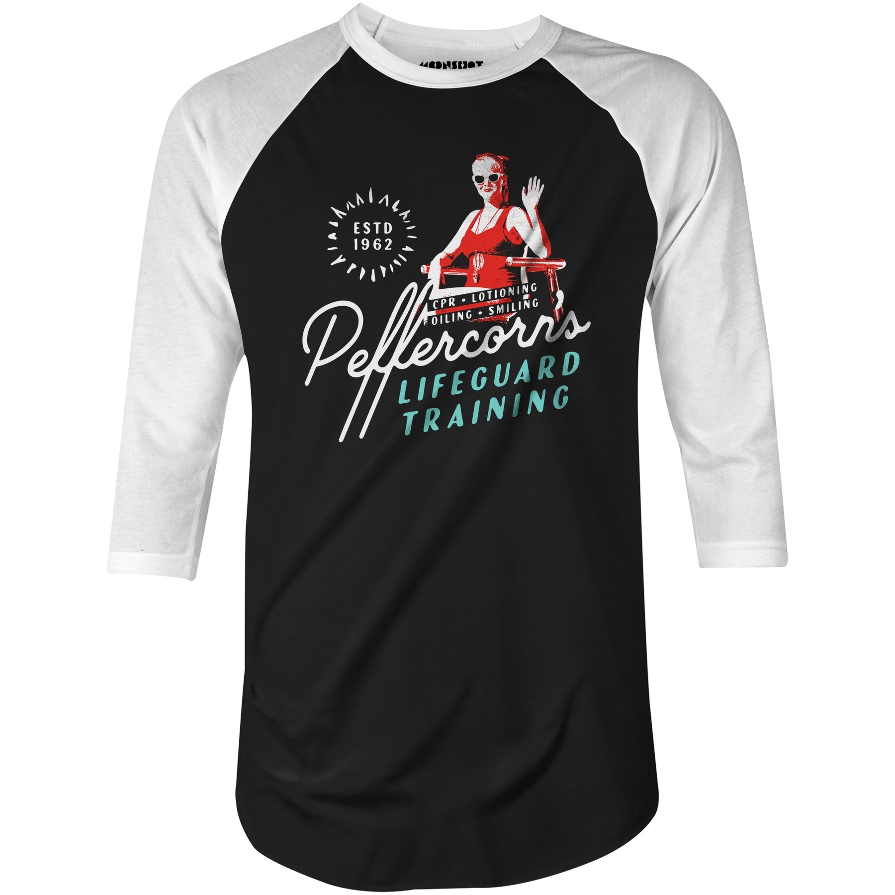 Peffercorn's Lifeguard Training v2 - 3/4 Sleeve Raglan T-Shirt