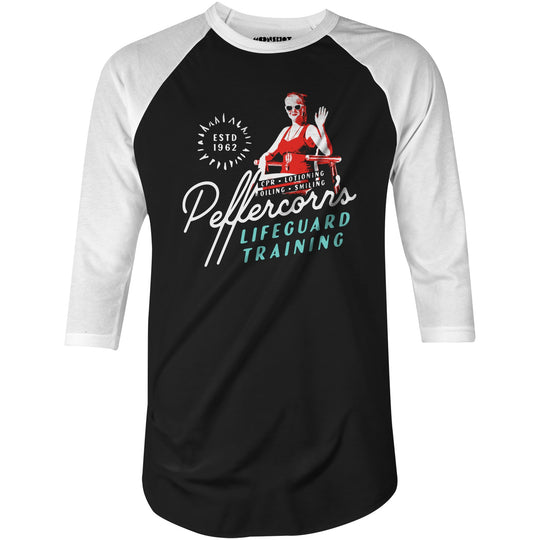 Peffercorn's Lifeguard Training v2 - 3/4 Sleeve Raglan T-Shirt