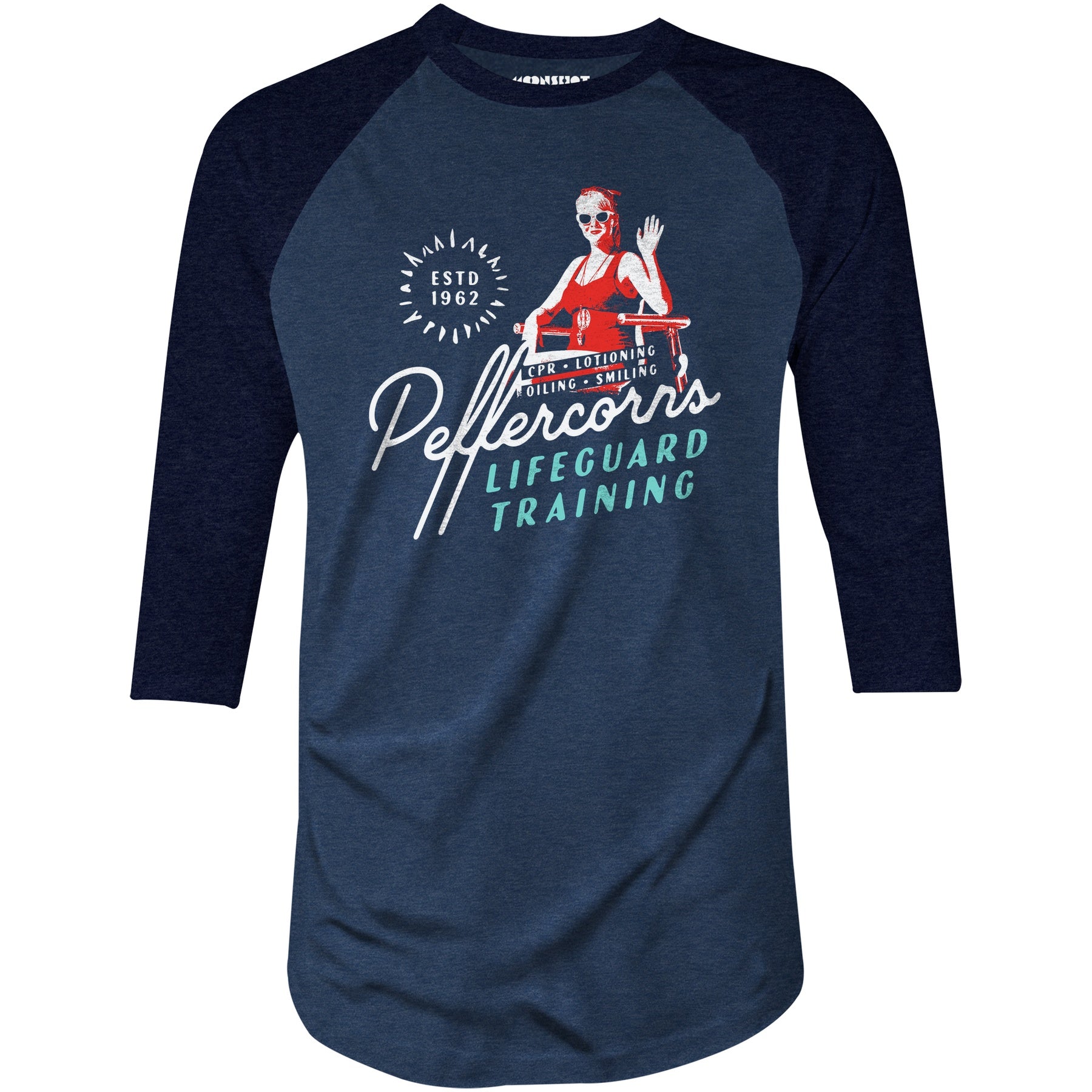 Peffercorn's Lifeguard Training v2 - 3/4 Sleeve Raglan T-Shirt