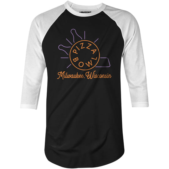 Pizza Bowl Milwaukee Wisconsin - 3/4 Sleeve Raglan T-Shirt