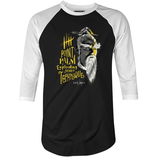 Point Palm Exploding Heart Technique - 3/4 Sleeve Raglan T-Shirt