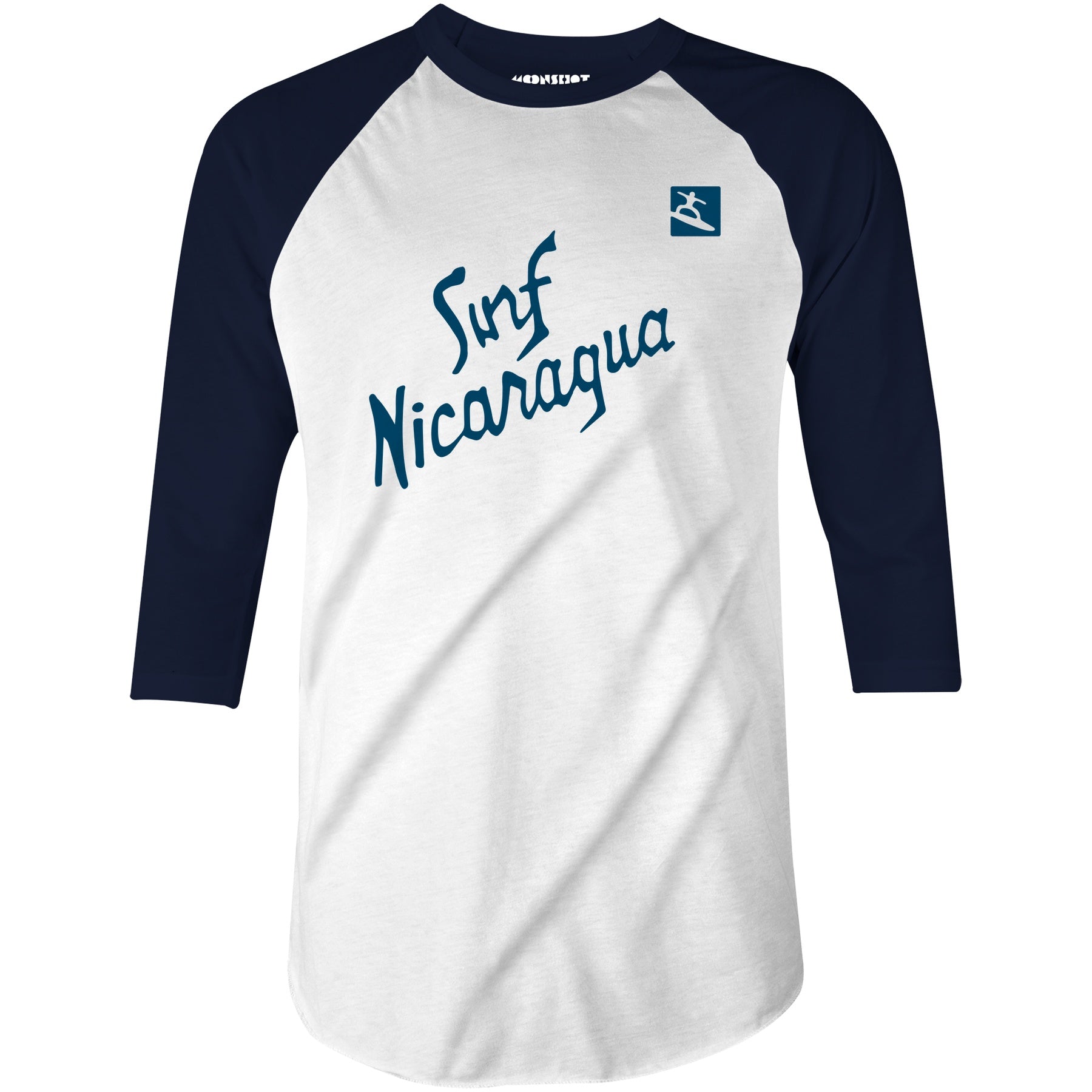 Real Genius - Surf Nicaragua - 3/4 Sleeve Raglan T-Shirt
