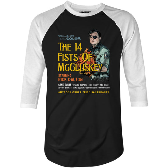 Rick Dalton - The 14 Fists of McCluskey - 3/4 Sleeve Raglan T-Shirt