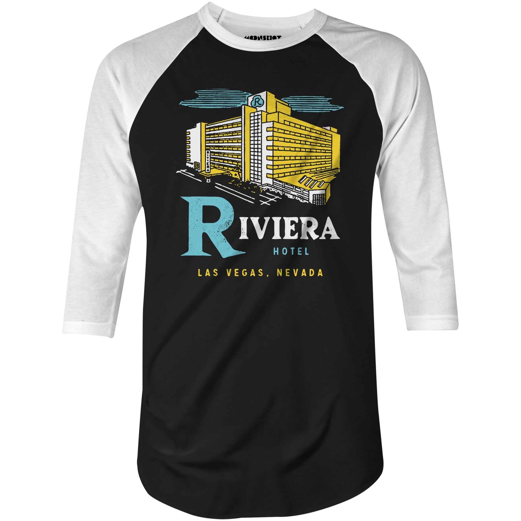 Riviera Hotel - Vintage Las Vegas - 3/4 Sleeve Raglan T-Shirt