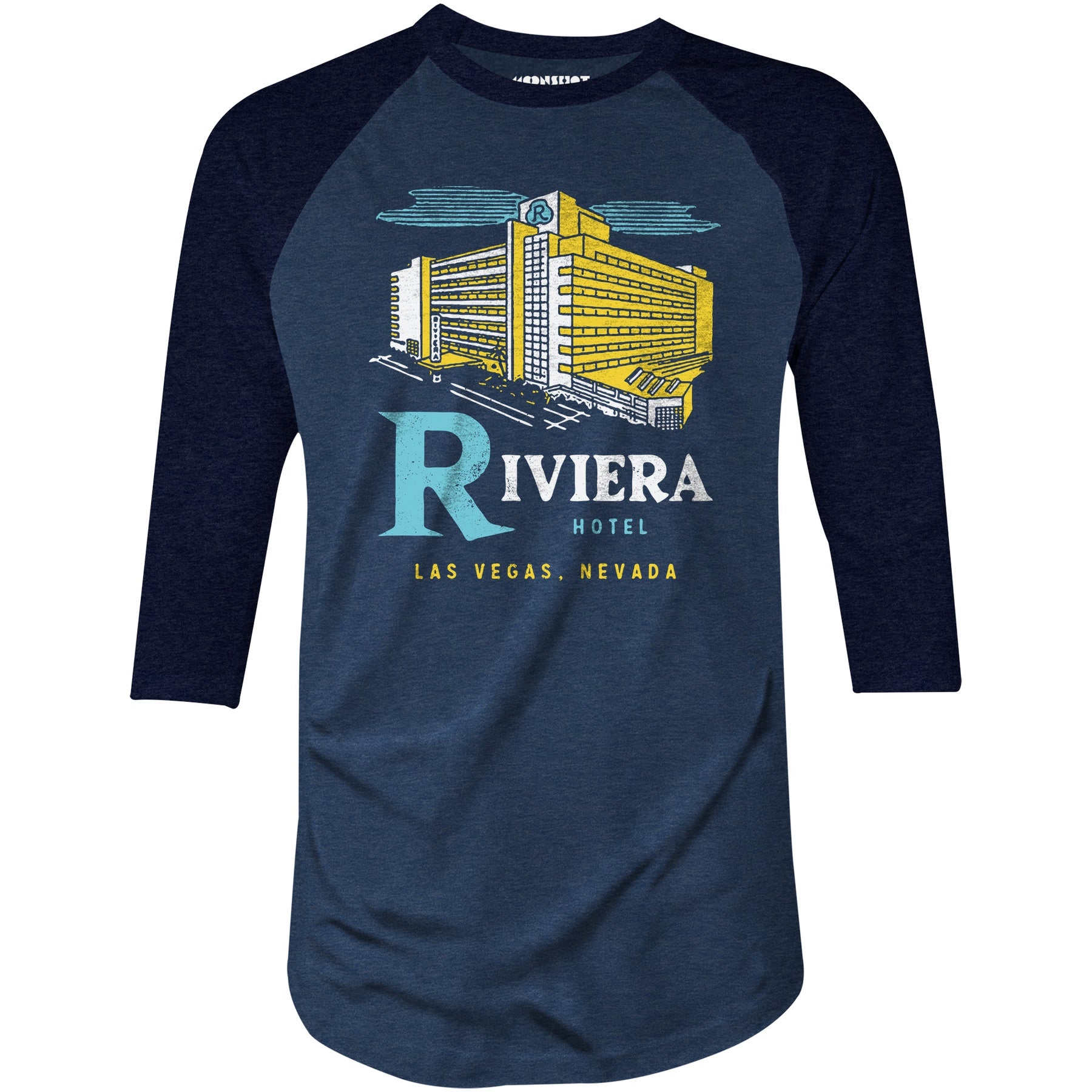 Riviera Hotel - Vintage Las Vegas - 3/4 Sleeve Raglan T-Shirt