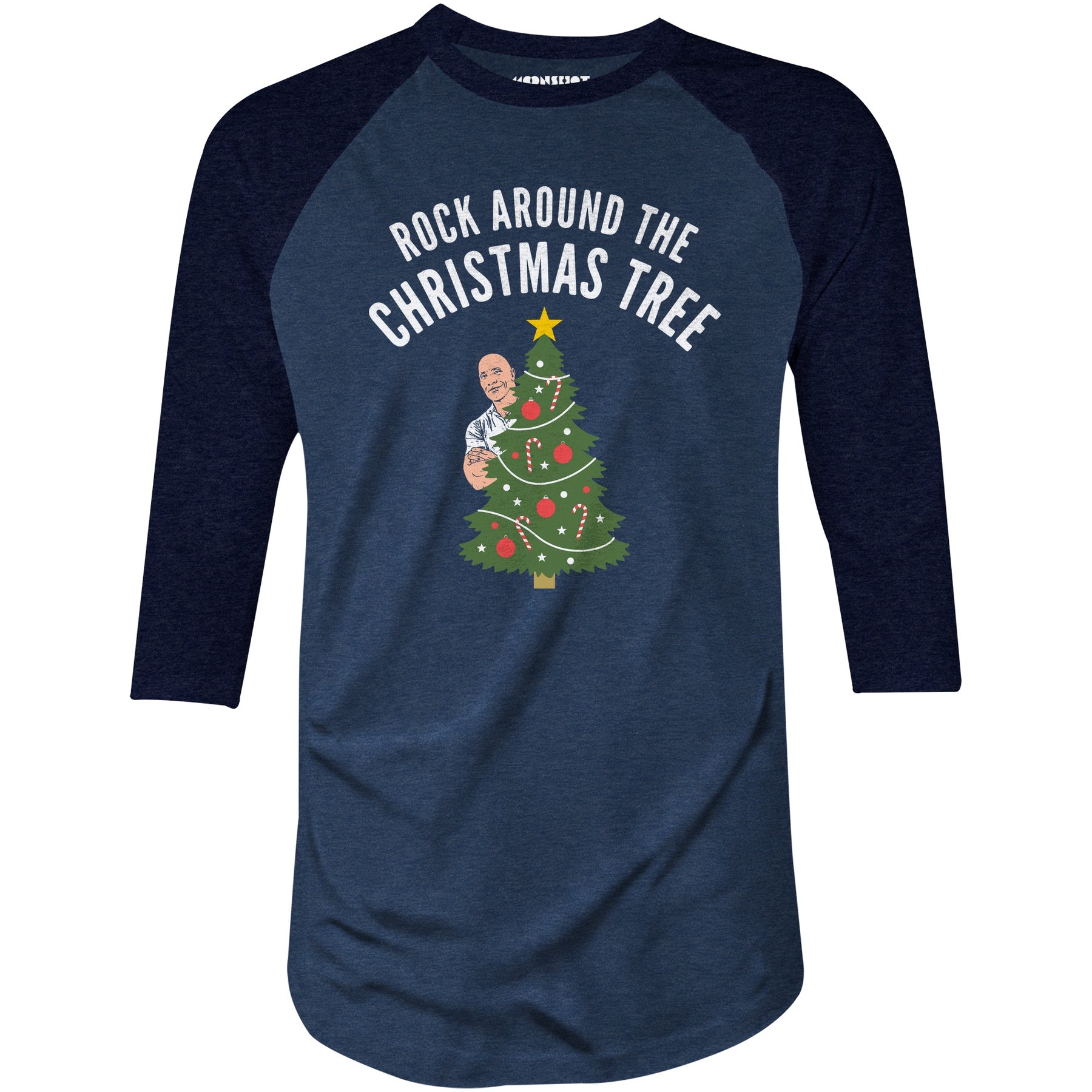 Rock Around the Christmas Tree - 3/4 Sleeve Raglan T-Shirt