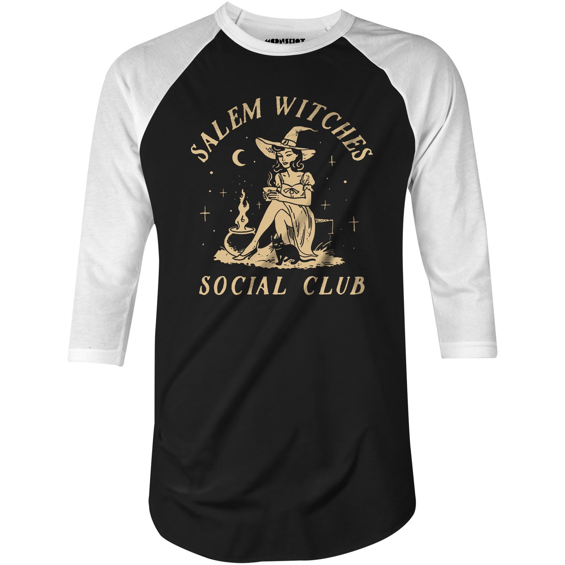 Salem Witches Social Club - 3/4 Sleeve Raglan T-Shirt