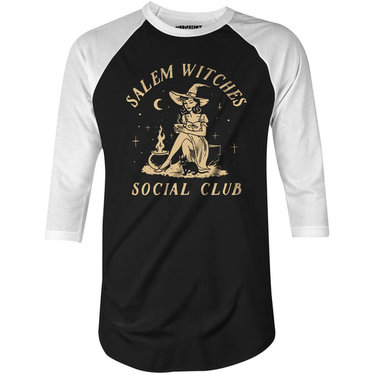 Salem Witches Social Club - 3/4 Sleeve Raglan T-Shirt