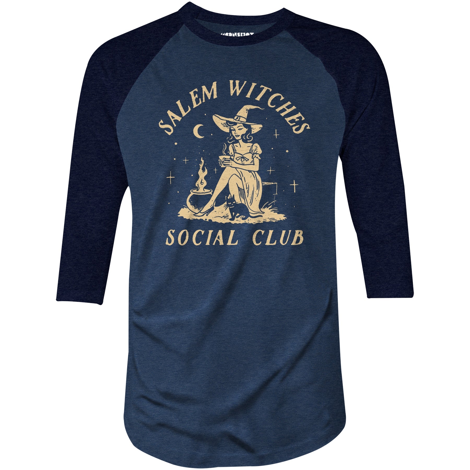 Salem Witches Social Club - 3/4 Sleeve Raglan T-Shirt