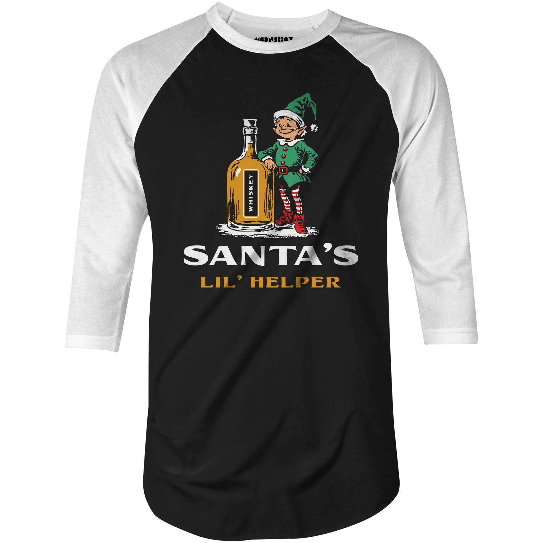 Santa's Lil' Helper - 3/4 Sleeve Raglan T-Shirt