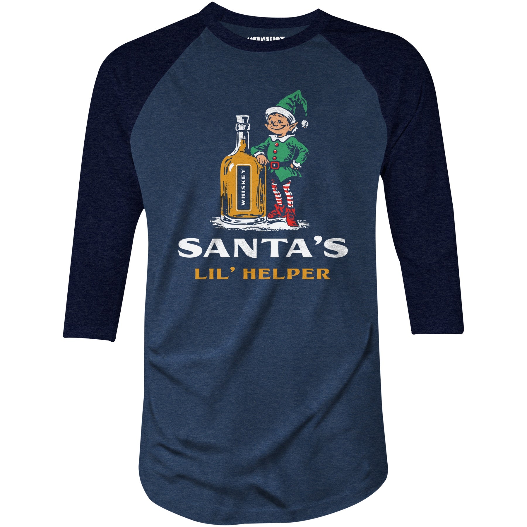 Santa's Lil' Helper - 3/4 Sleeve Raglan T-Shirt