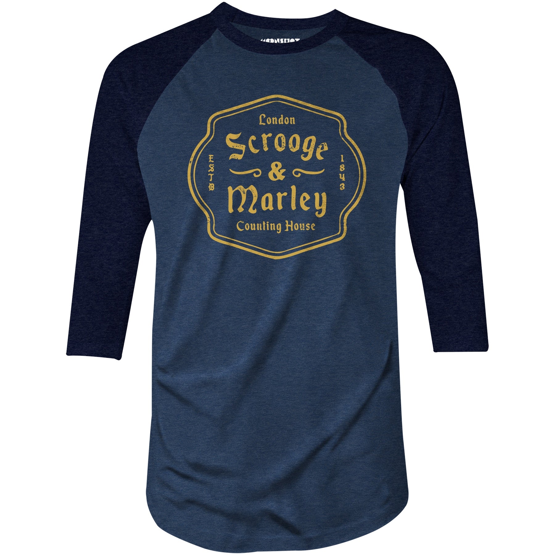 Scrooge & Marley Counting House - 3/4 Sleeve Raglan T-Shirt