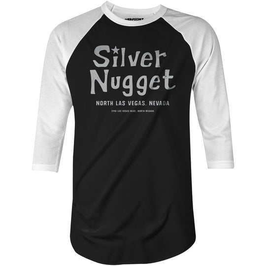 Silver Nugget v2 - Vintage Las Vegas - 3/4 Sleeve Raglan T-Shirt