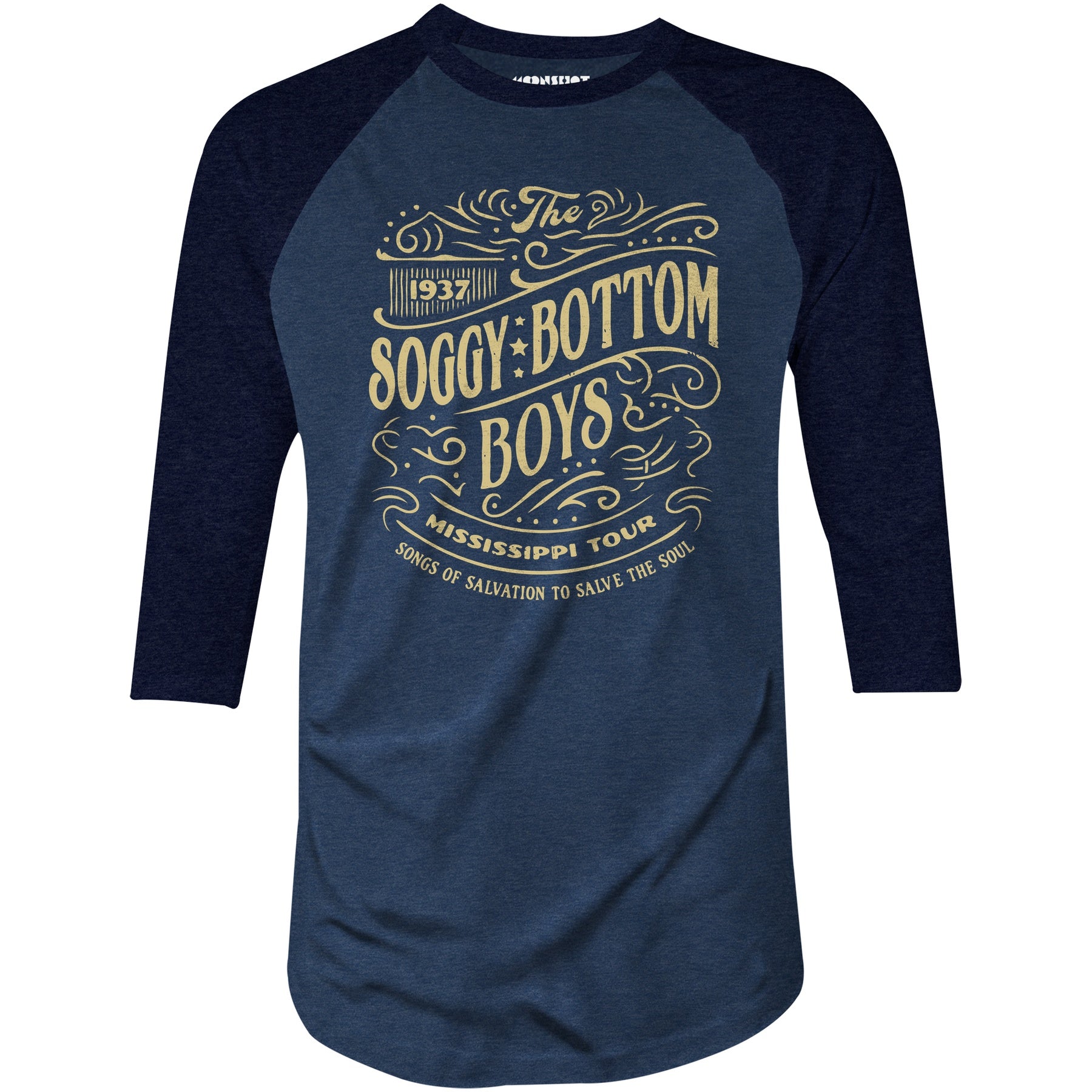 Soggy Bottom Boys - 1937 Mississippi Tour - 3/4 Sleeve Raglan T-Shirt