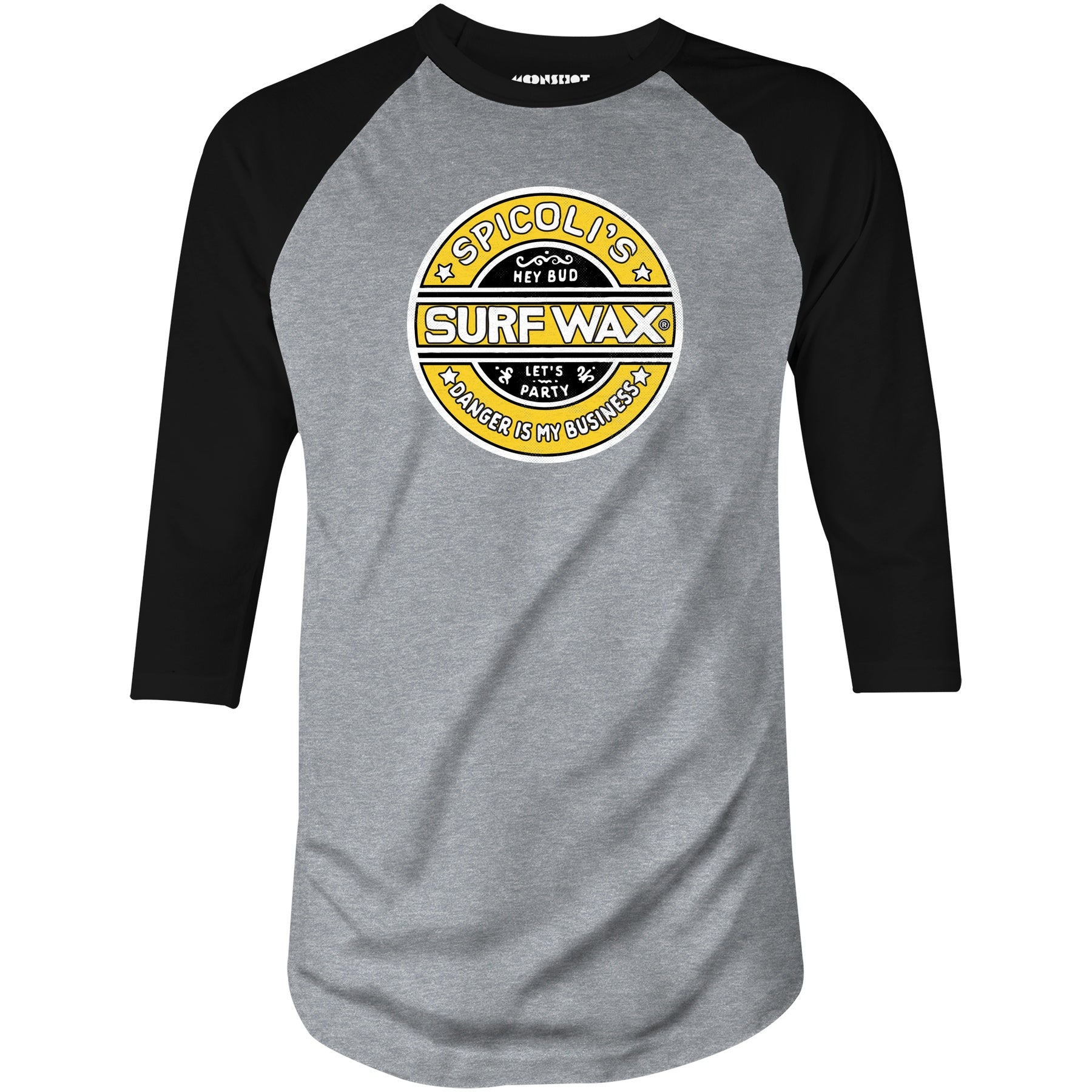 Spicoli's Surf Wax - 3/4 Sleeve Raglan T-Shirt