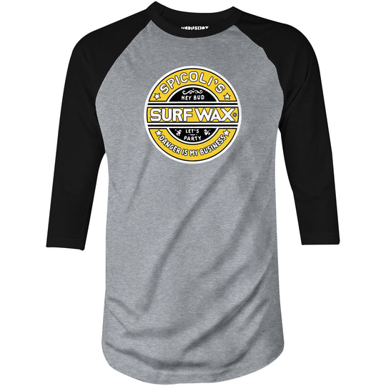 Spicoli's Surf Wax - 3/4 Sleeve Raglan T-Shirt
