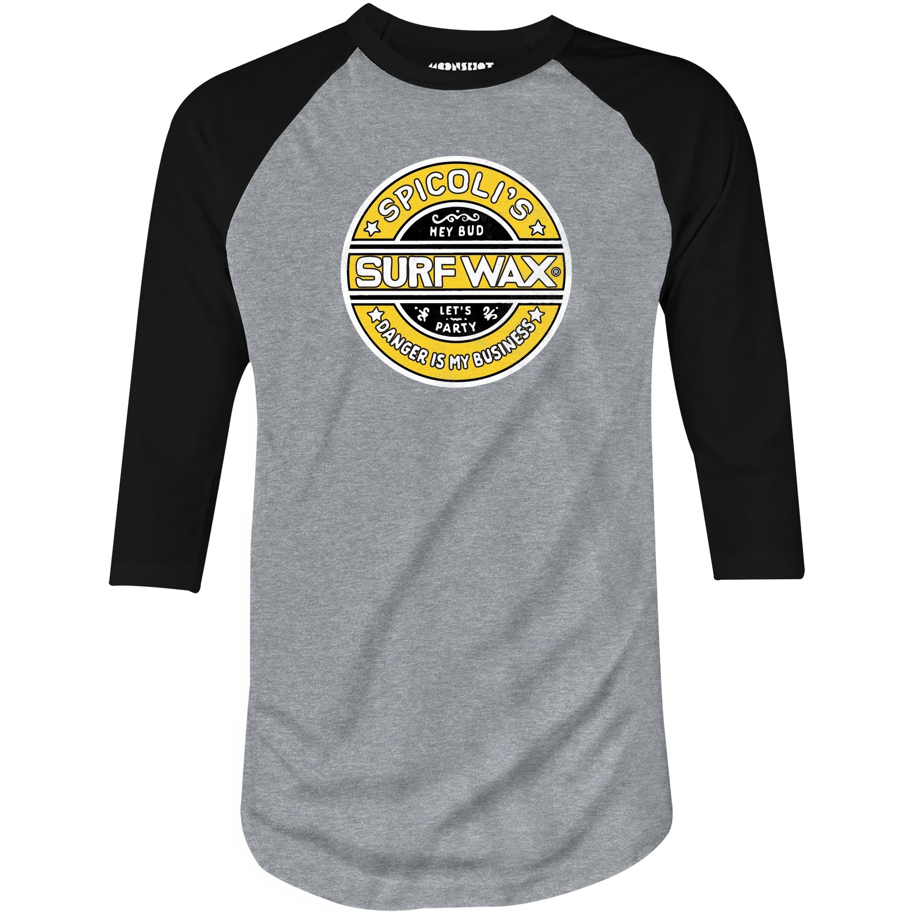 Spicoli's Surf Wax - 3/4 Sleeve Raglan T-Shirt