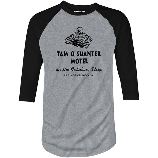 Tam O'Shanter Motel - Vintage Las Vegas - 3/4 Sleeve Raglan T-Shirt
