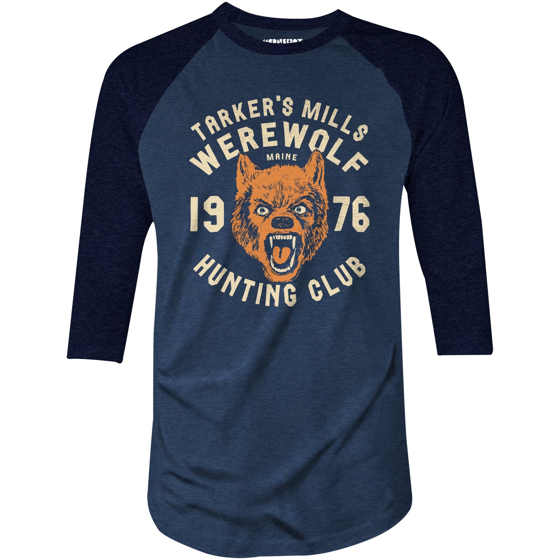 Tarker's Mills Werewolf Hunting Club - 3/4 Sleeve Raglan T-Shirt