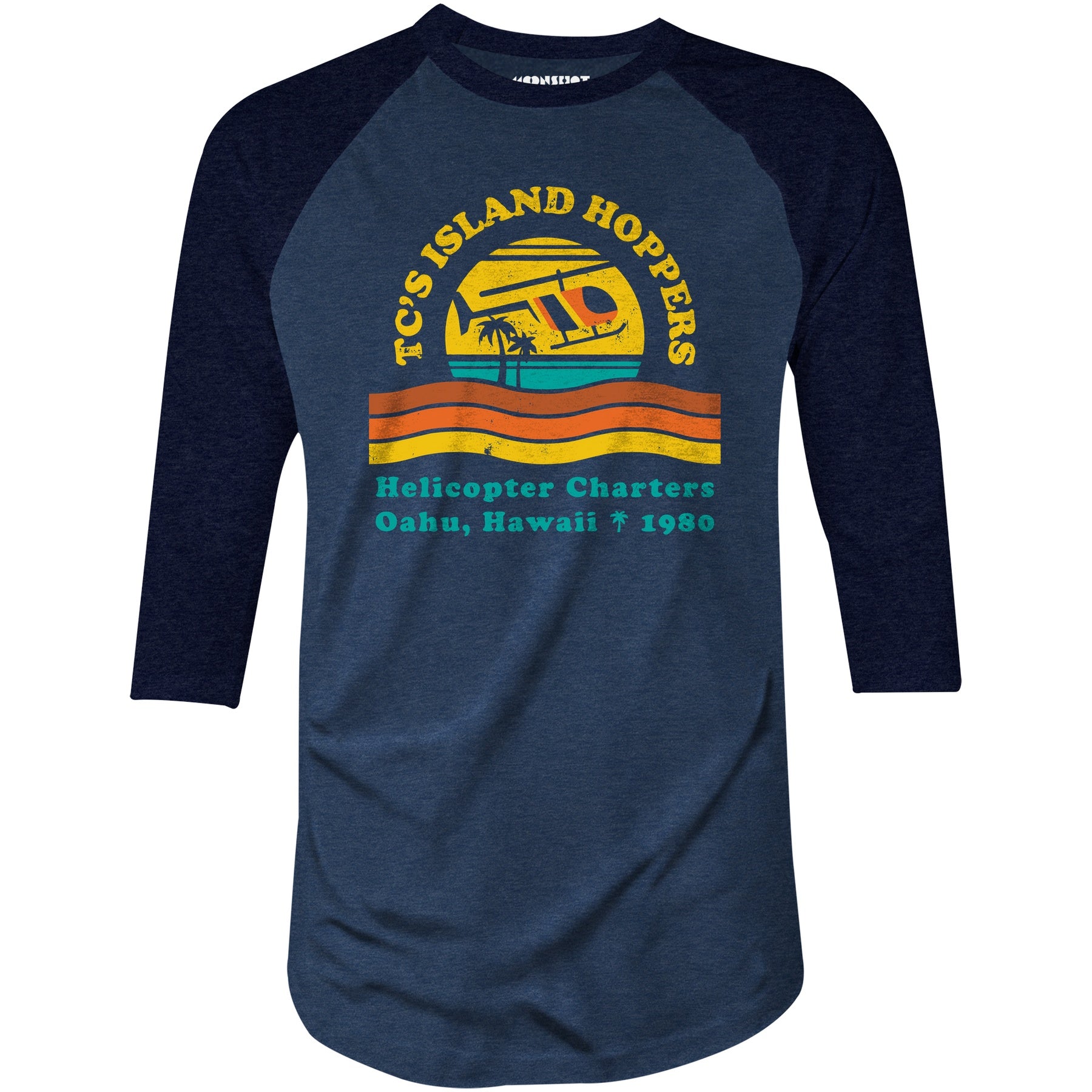TC's Island Hoppers - 3/4 Sleeve Raglan T-Shirt