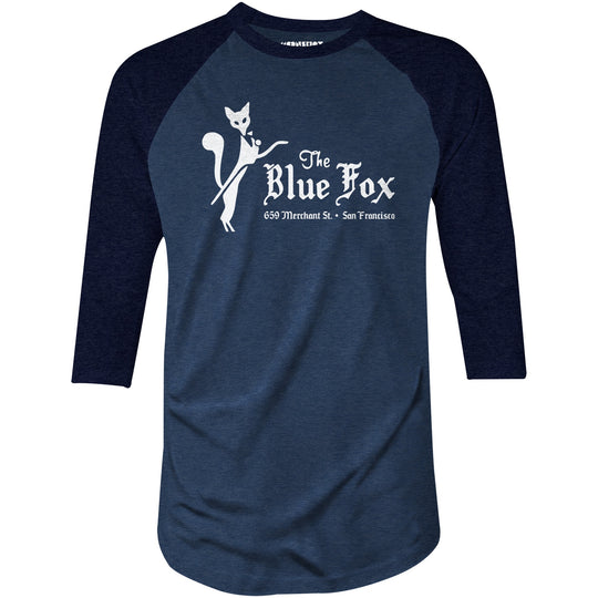 The Blue Fox - San Francisco, CA - Vintage Restaurant - 3/4 Sleeve Raglan T-Shirt