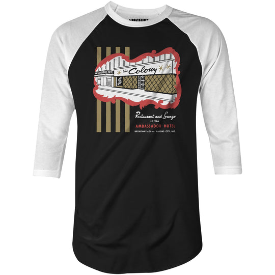 The Colony - Kansas City, MO - Vintage Restaurant - 3/4 Sleeve Raglan T-Shirt