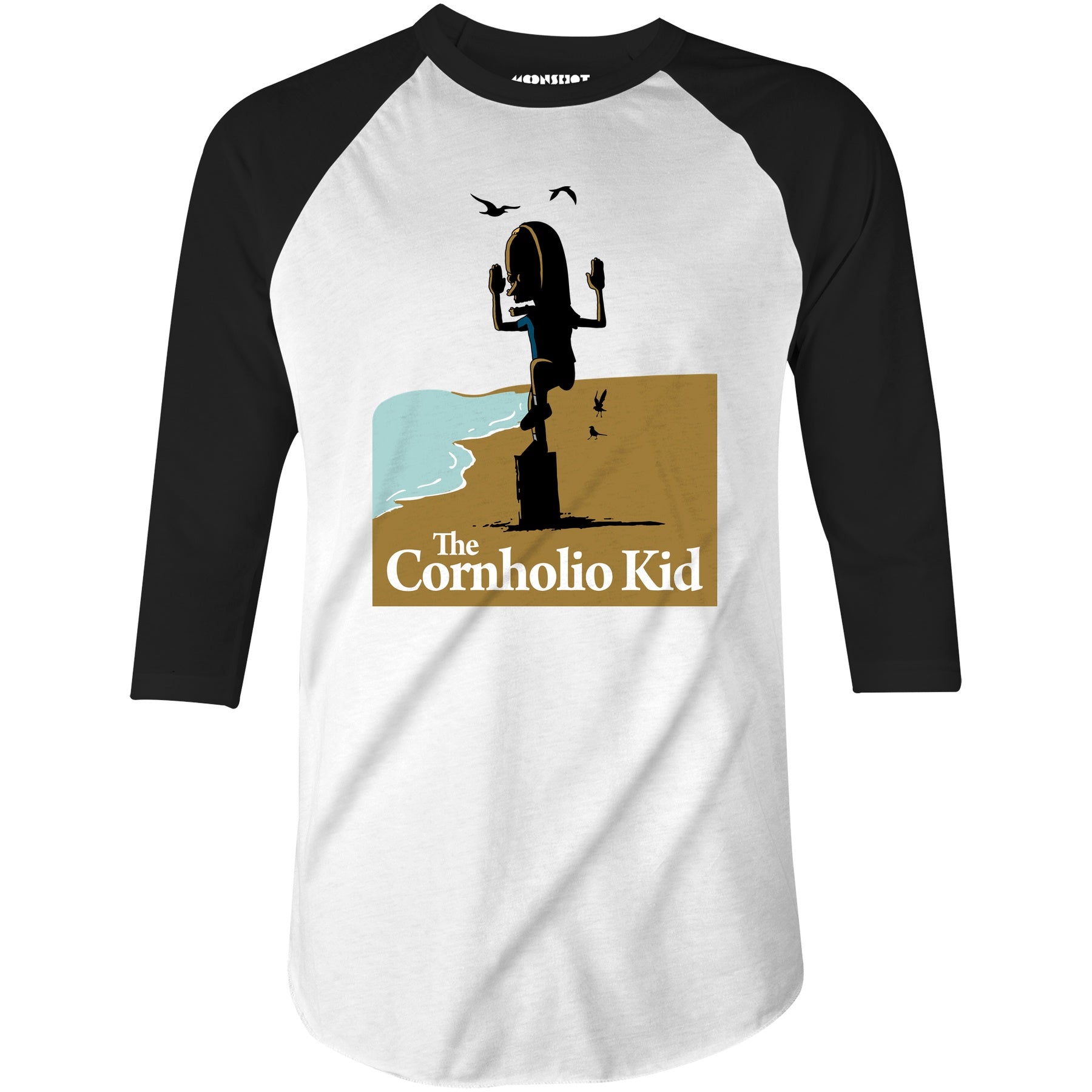 The Cornholio Kid - 3/4 Sleeve Raglan T-Shirt