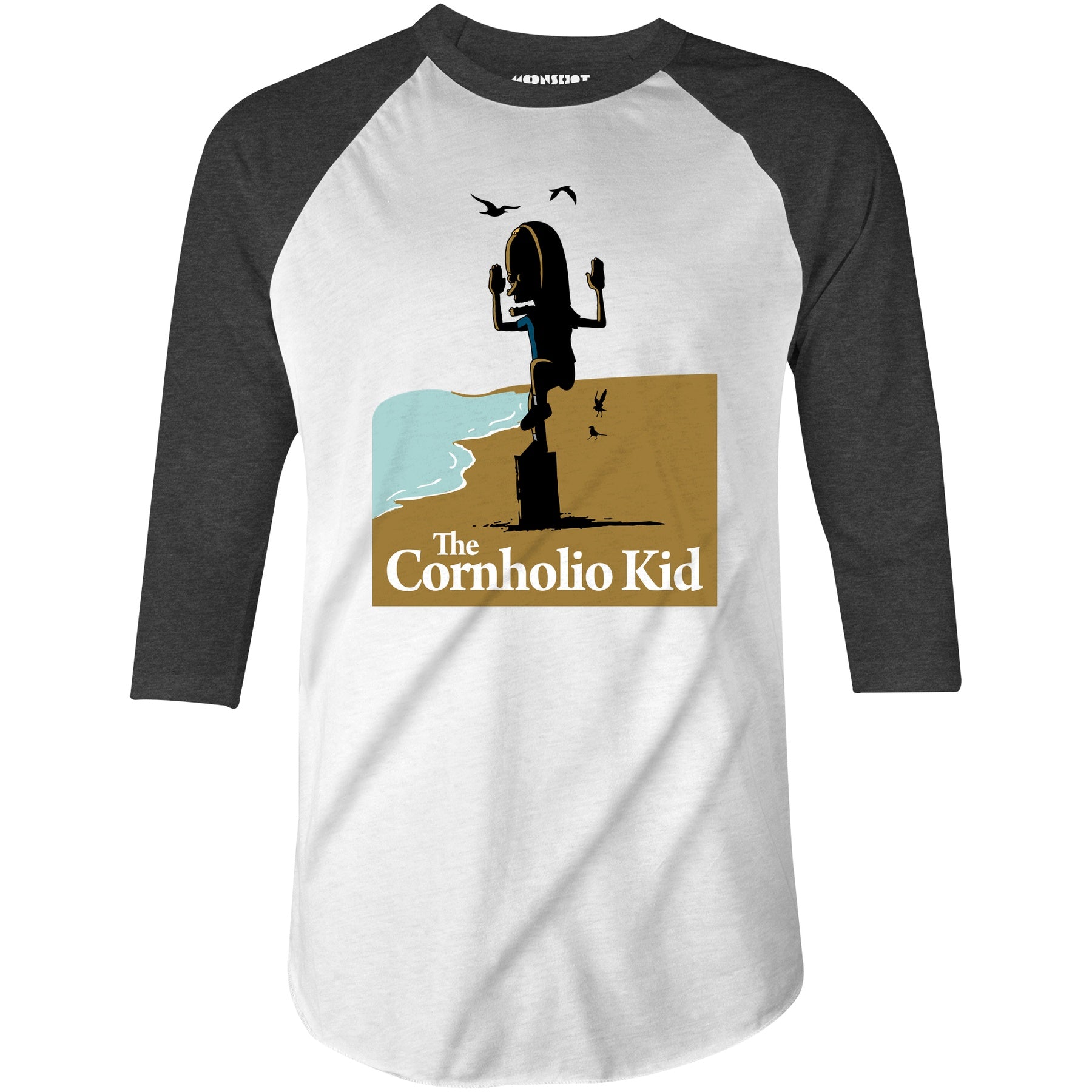 The Cornholio Kid - 3/4 Sleeve Raglan T-Shirt