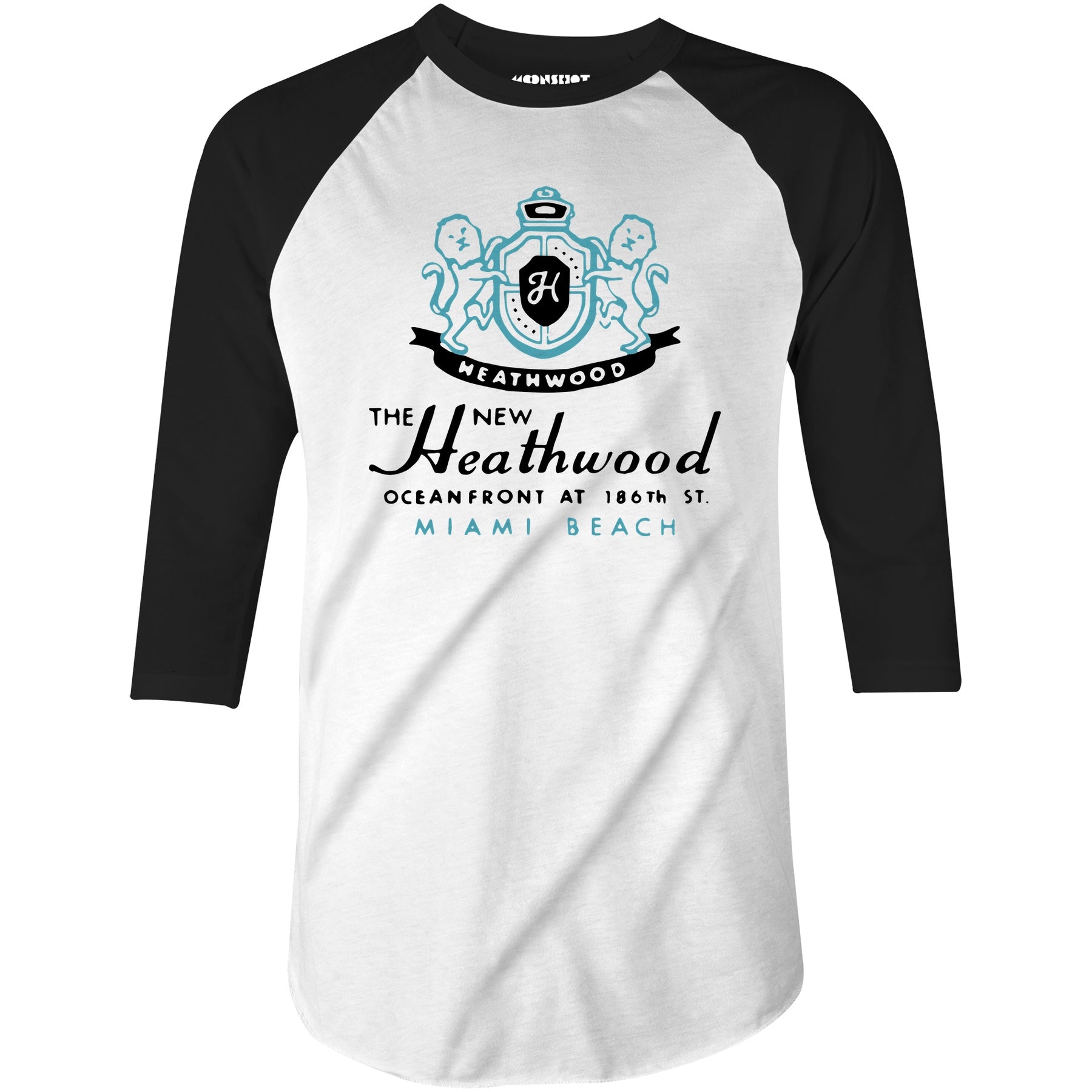 The Heathwood - Miami, FL - Vintage Motel - 3/4 Sleeve Raglan T-Shirt