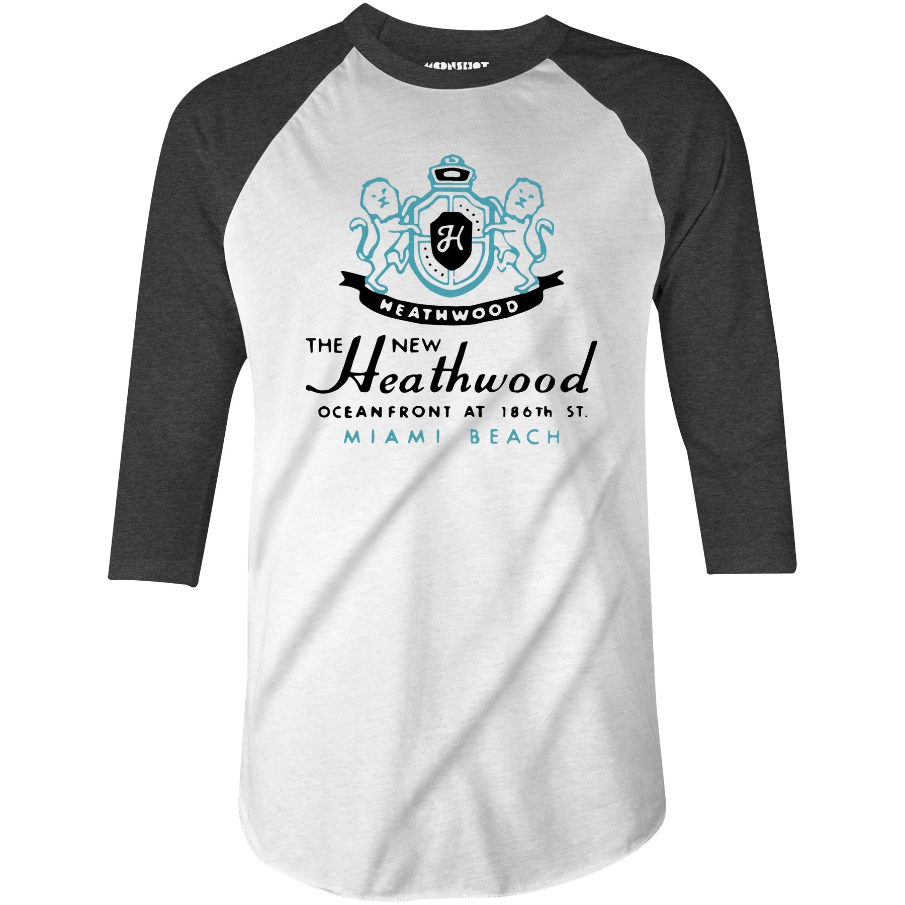 The Heathwood - Miami, FL - Vintage Motel - 3/4 Sleeve Raglan T-Shirt