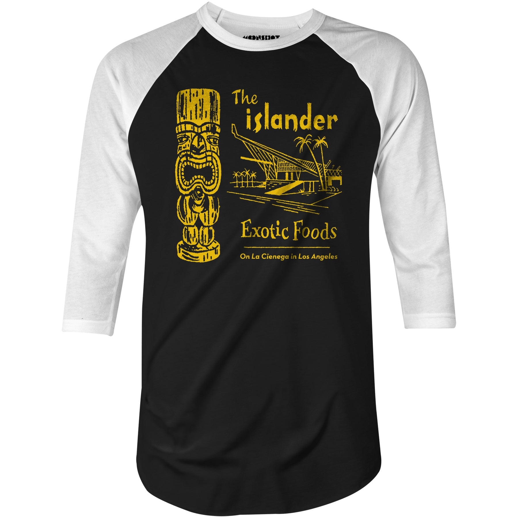 The Islander - Los Angeles, CA - Vintage Tiki Bar - 3/4 Sleeve Raglan T-Shirt