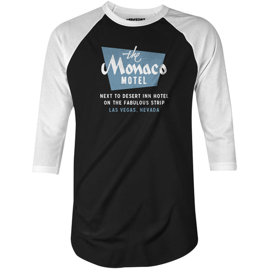 The Monaco Motel - Vintage Las Vegas - 3/4 Sleeve Raglan T-Shirt