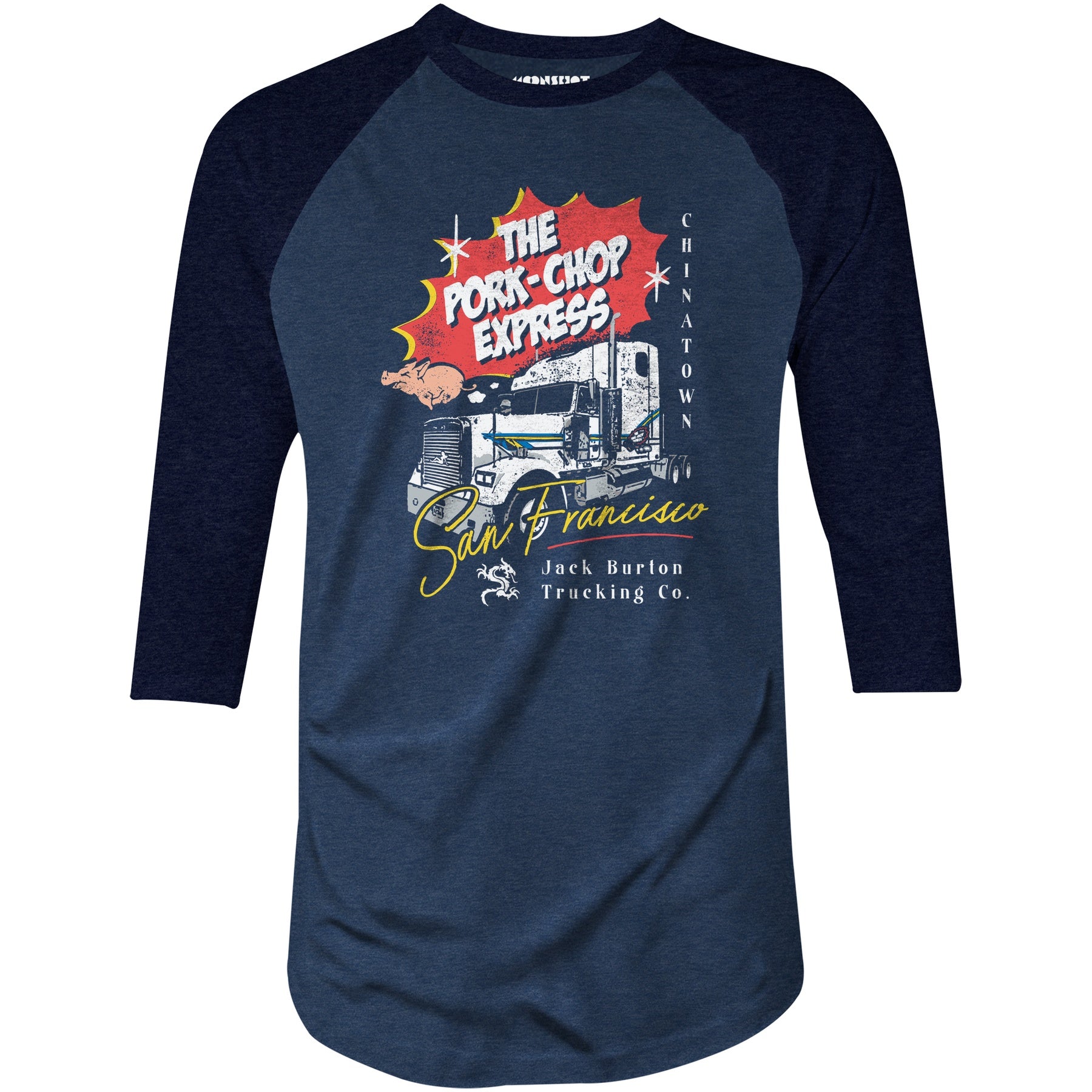 The Pork Chop Express - 3/4 Sleeve Raglan T-Shirt