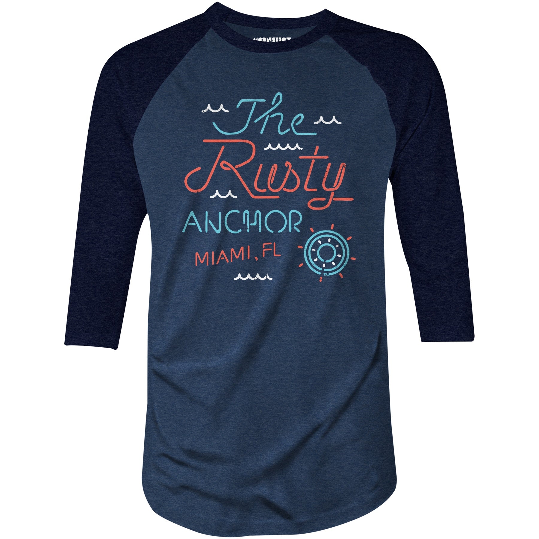 The Rusty Anchor Bar - 3/4 Sleeve Raglan T-Shirt