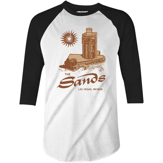 The Sands Hotel - Vintage Las Vegas - 3/4 Sleeve Raglan T-Shirt