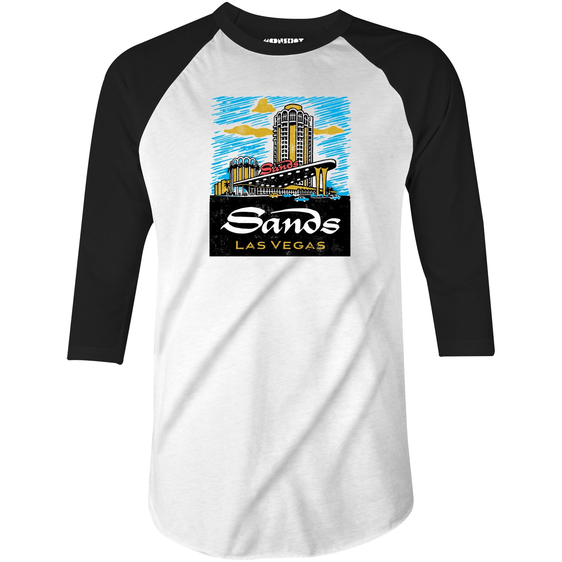 The Sands - Vintage Las Vegas - 3/4 Sleeve Raglan T-Shirt
