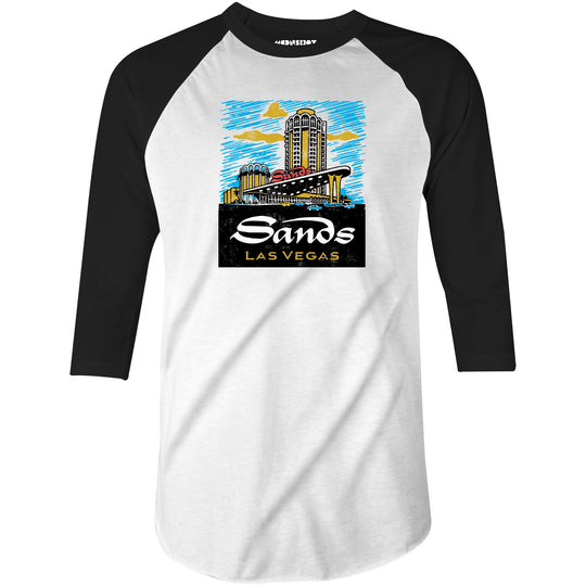 The Sands - Vintage Las Vegas - 3/4 Sleeve Raglan T-Shirt