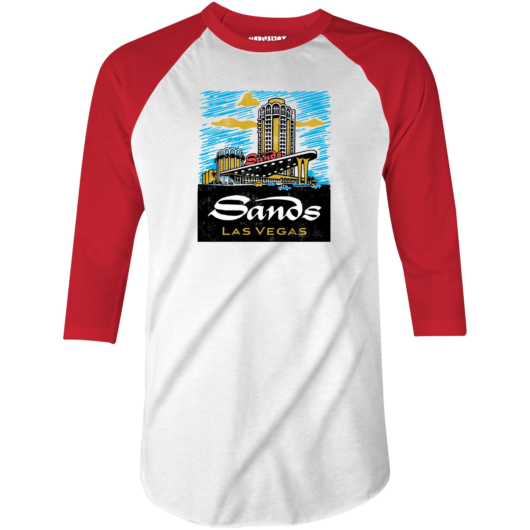 The Sands - Vintage Las Vegas - 3/4 Sleeve Raglan T-Shirt